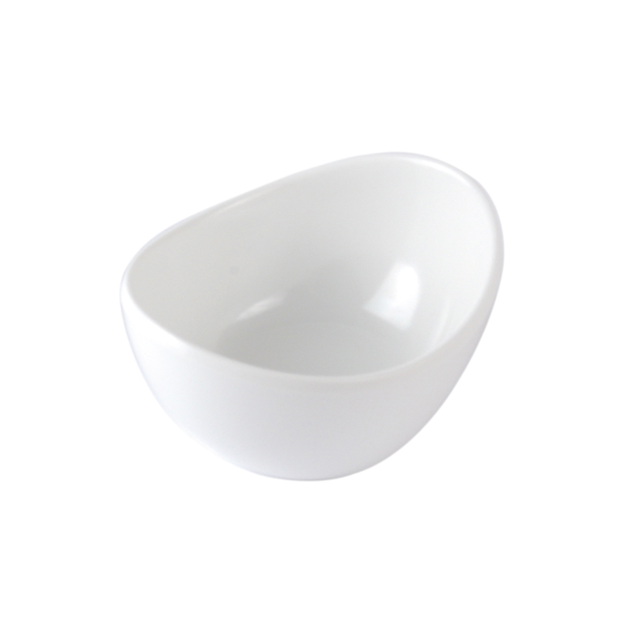White Melamine Reef Small Oval Bowl 60ml