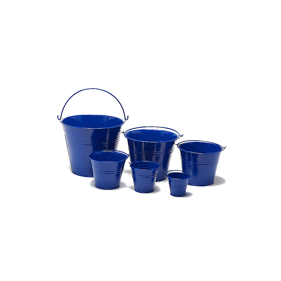 Craftmill Navy Blue Round Metal Bucket 18x15cm
