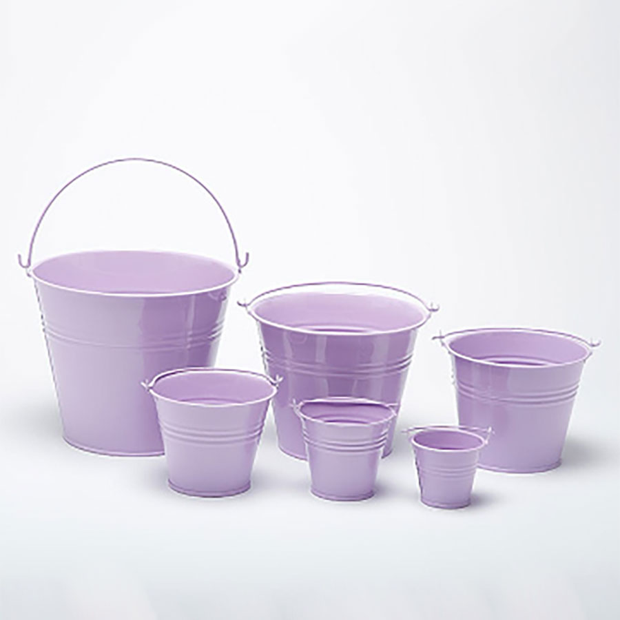 Craftmill Lilac Round Metal Bucket 18x15cm