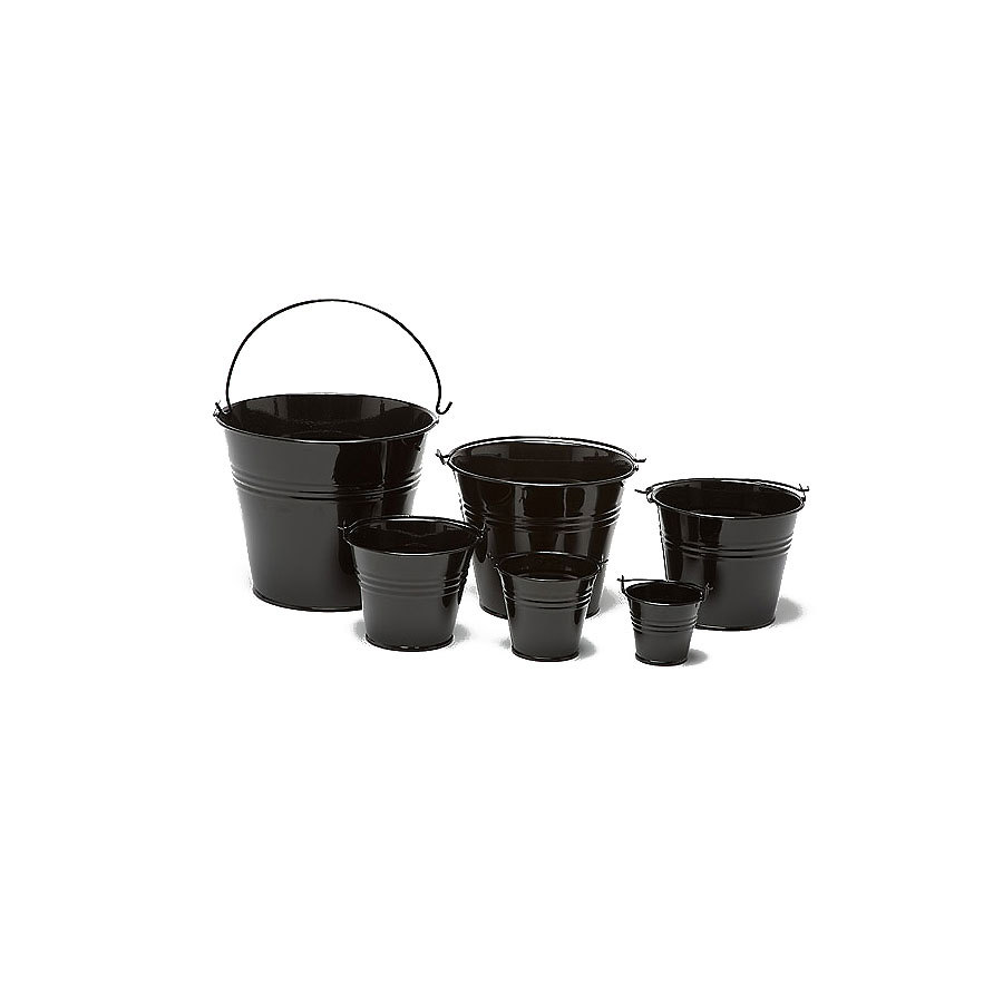 Craftmill Black Round Metal Bucket 15x12.5cm