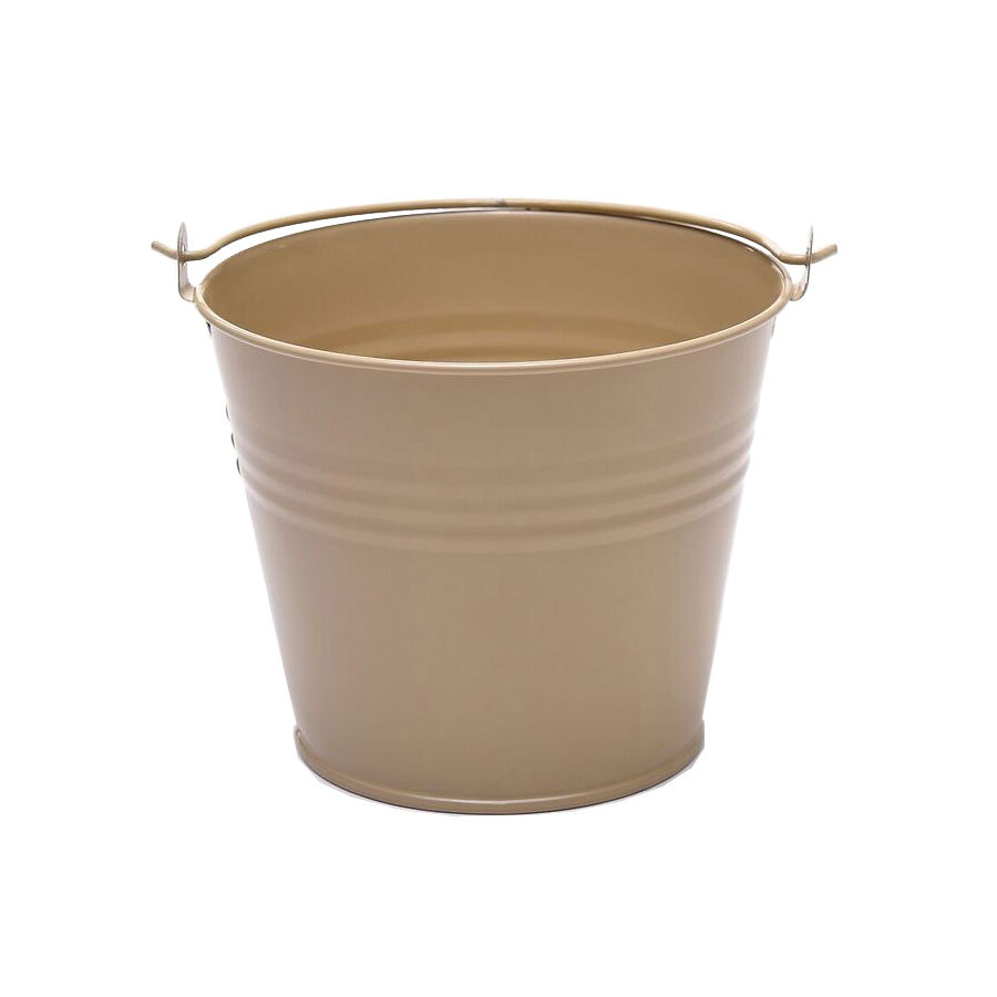 Craftmill Cream Round Metal Bucket 8x7cm