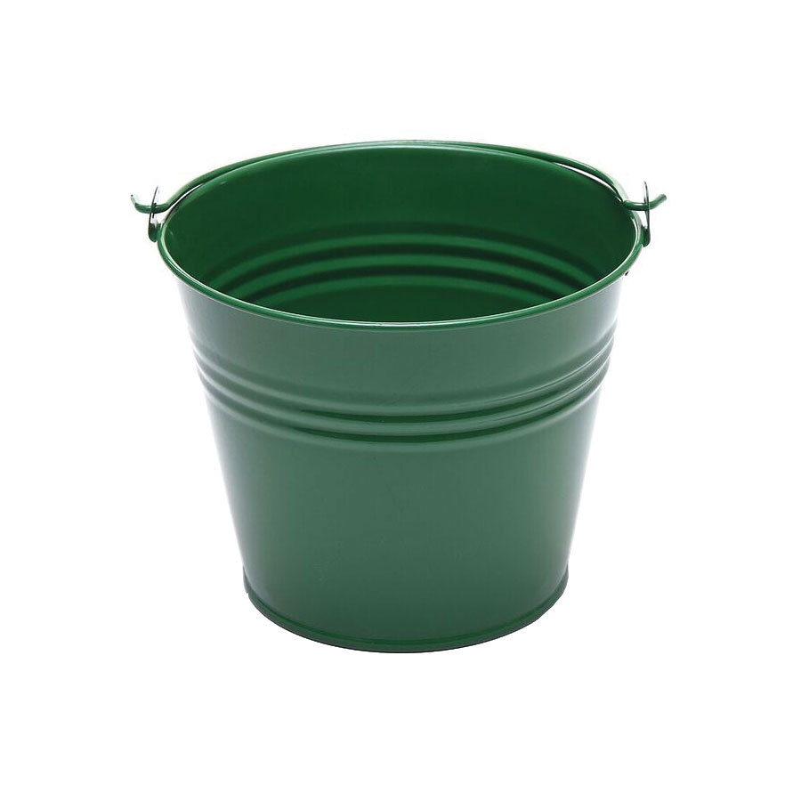 Craftmill Dark Green Round Metal Bucket 8x7cm