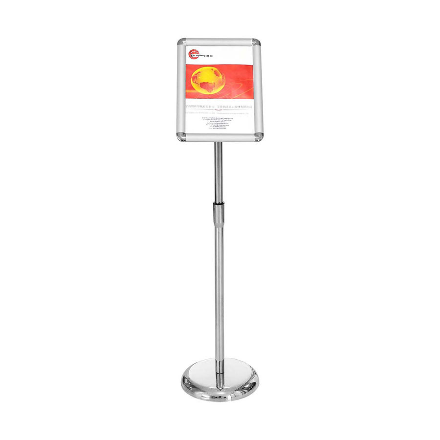 Adjustable Lobby Stand A3 Chrome Base