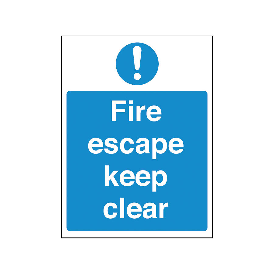 Mileta Safety Sign - Fire Escape Keep Clear Sign 200x150cm