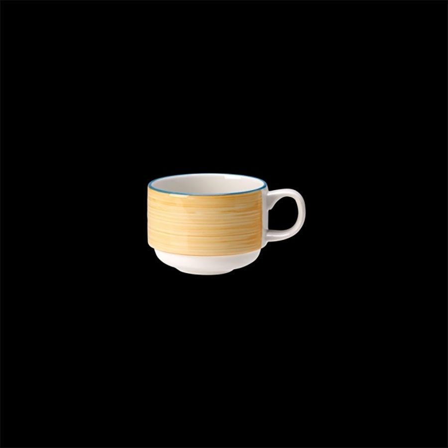 Steelite Rio Vitrified Porcelain Yellow Cup Tall Slimline 20cl 7oz