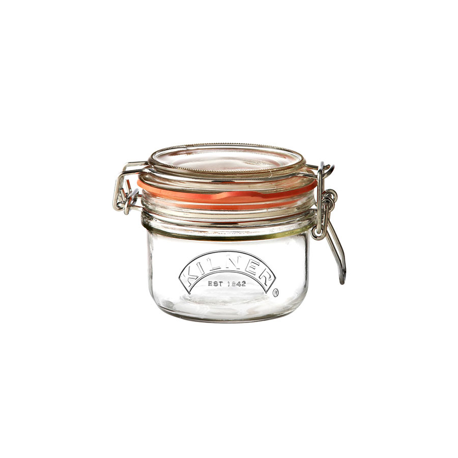 Kilner Clip Top Round Jar 0.125ltr Clear Glass 11.5x8x7.5cm