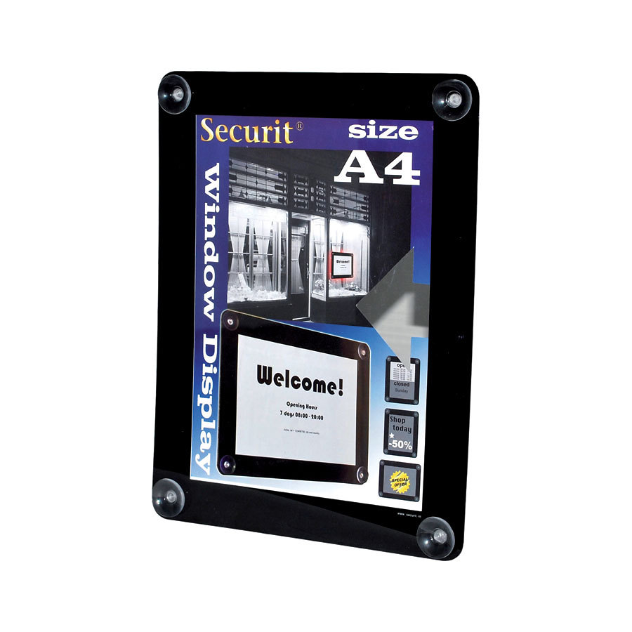UV Resistant Window Poster Frame A4 - Black