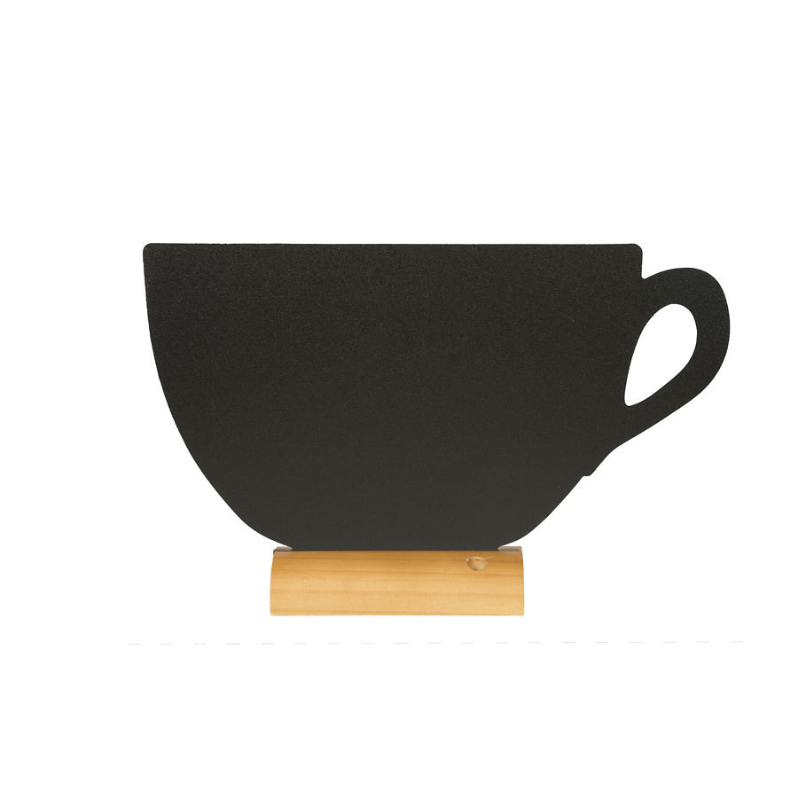 Cup Chalk Board Wooden Base