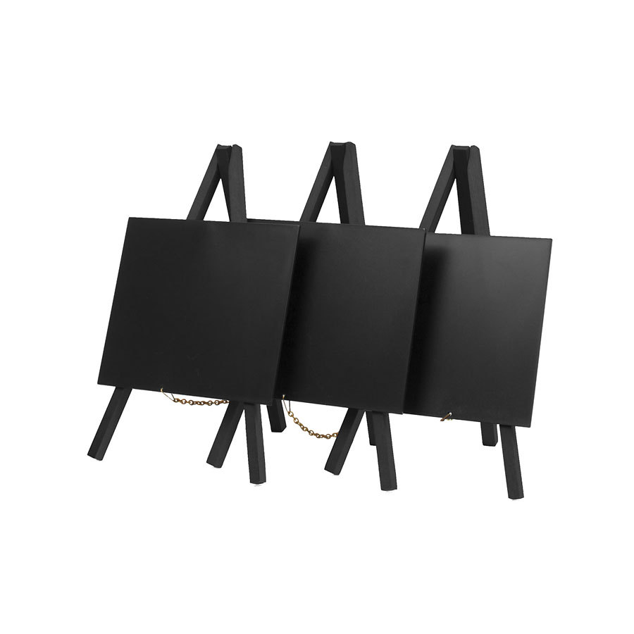 Mini Tripod Table Chalk Board Wood Black