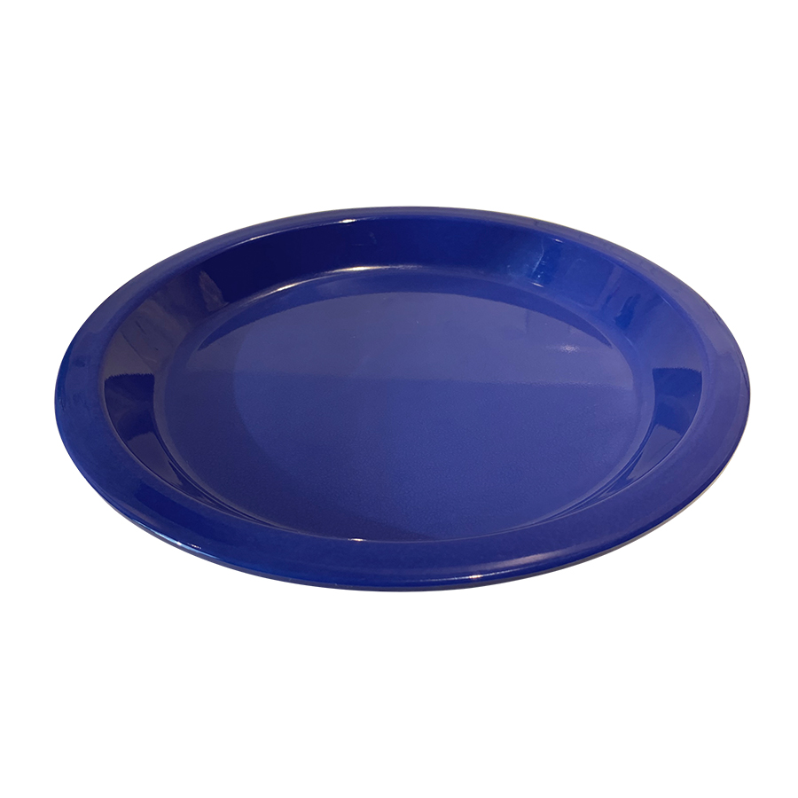 Mirage Tundra Melamine Blue Round Narrow Rim Deep Plate 26cm