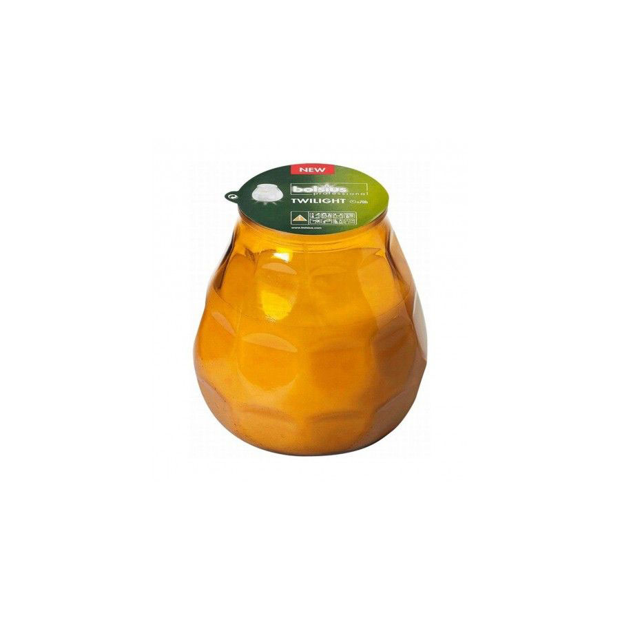 Bolsius Twilight Low Boy Amber Candle 70 Hour Burn