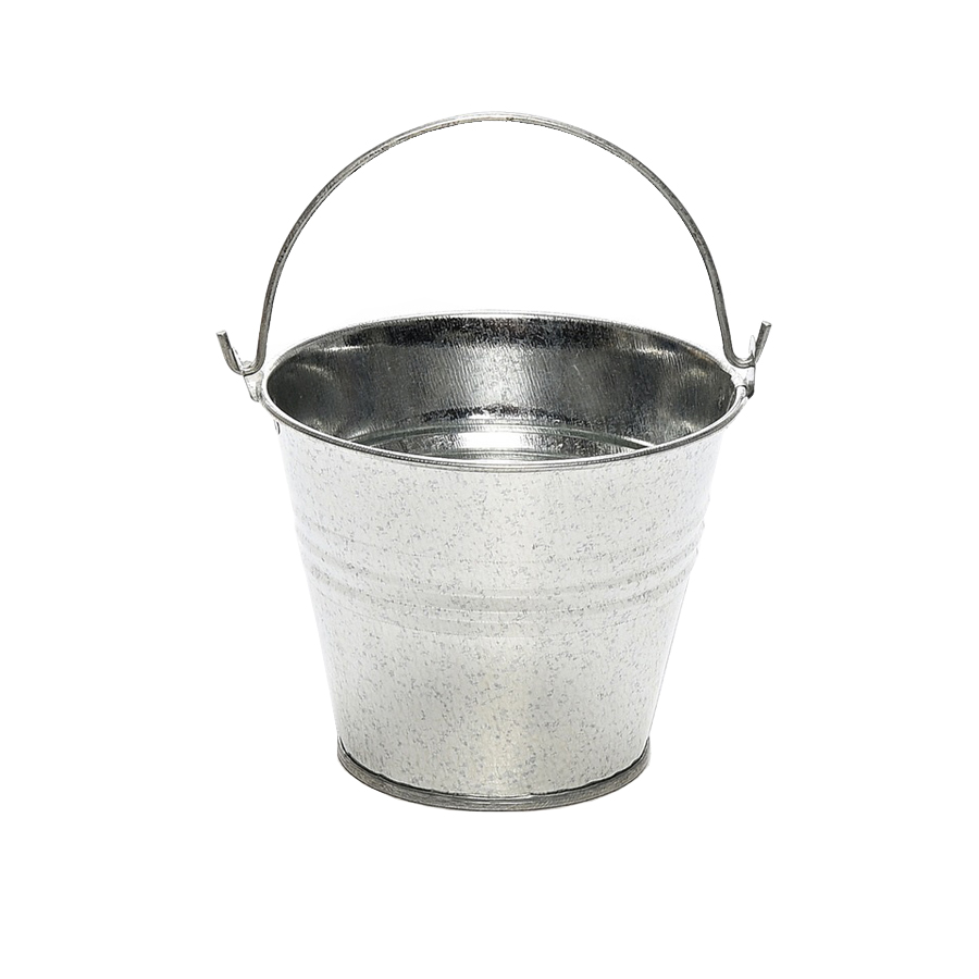Craftmill Tall Silver Galvanised Display Bucket 12.5cm