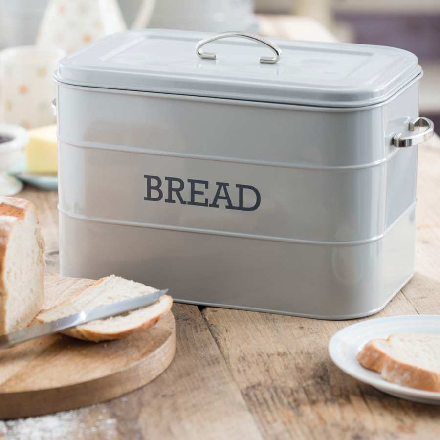 Living Nostalgia French Grey Bread Bin