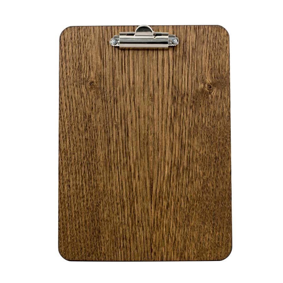 Chalkboards UK Dark Oak A5 Wooden Clip Board 175x240mm
