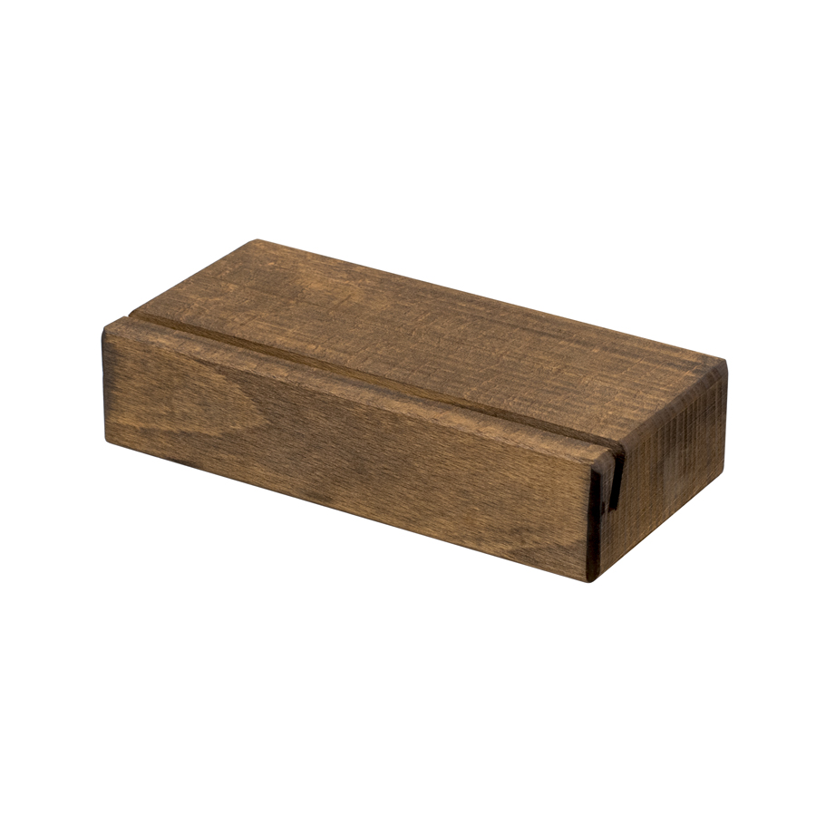 Chalkboards UK Dark Oak Block Menu Holder 150x75mm