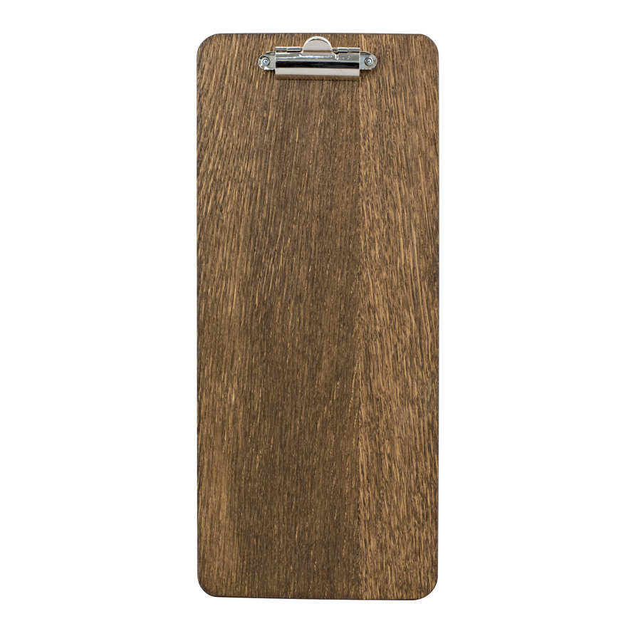 Chalkboards UK Dark Oak Slim Clipboard With Small Fixed Clip