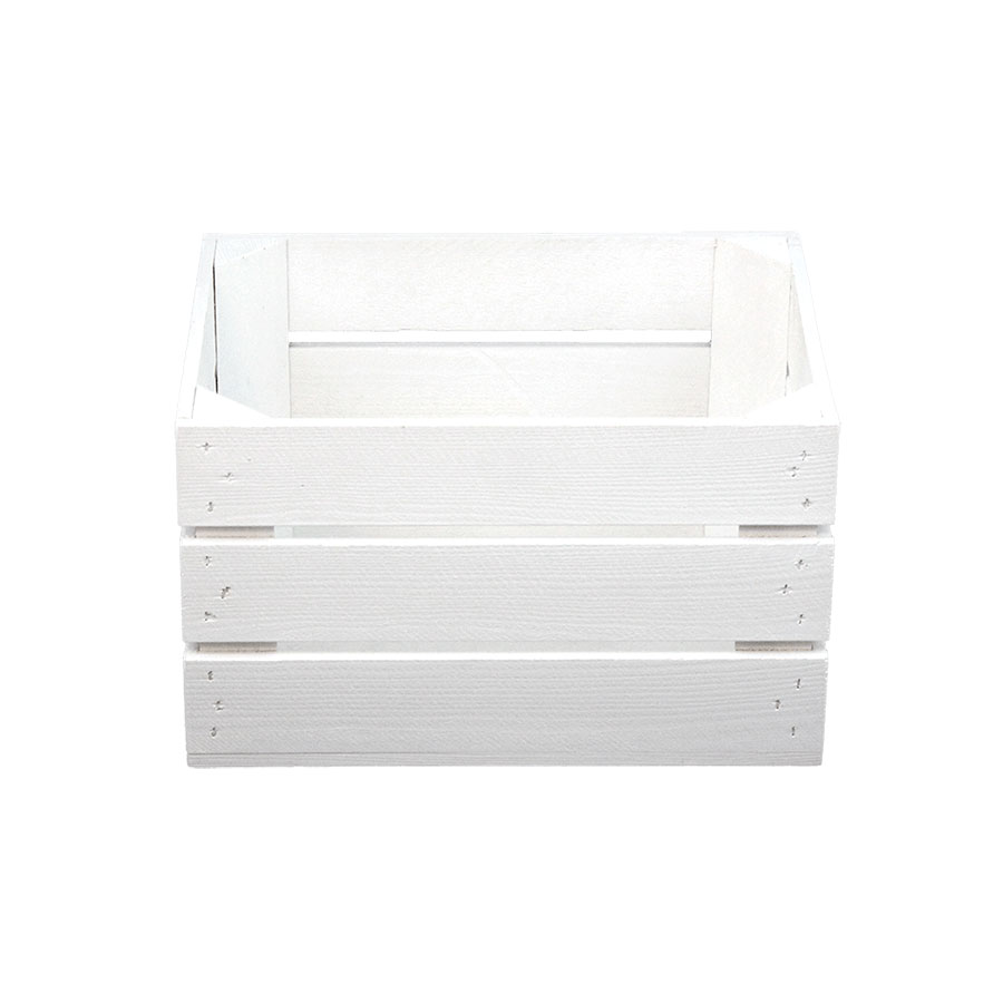 Small Rustic Crate, White