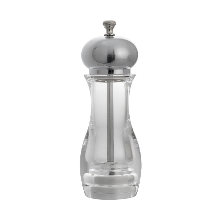 Chrome Acrylic Salt Mill 15cm High