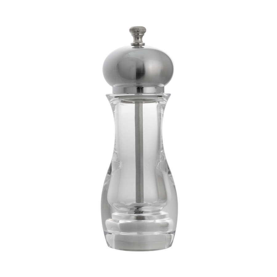 Chrome Acrylic Pepper Mill 15cm High