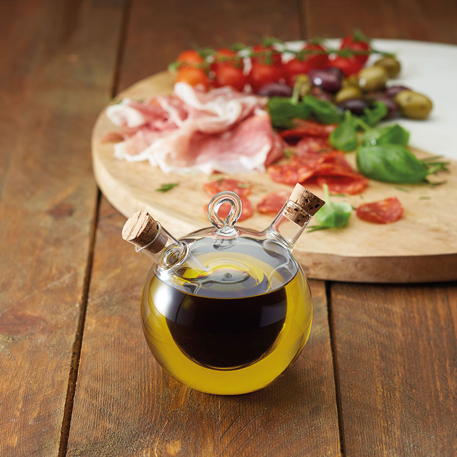 World of Flavours Italian Dual Oil & Vinegar Bottle