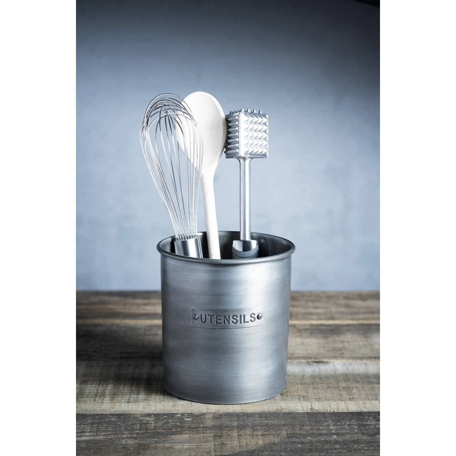 Industrial Kitchen Metal Utensil Holder