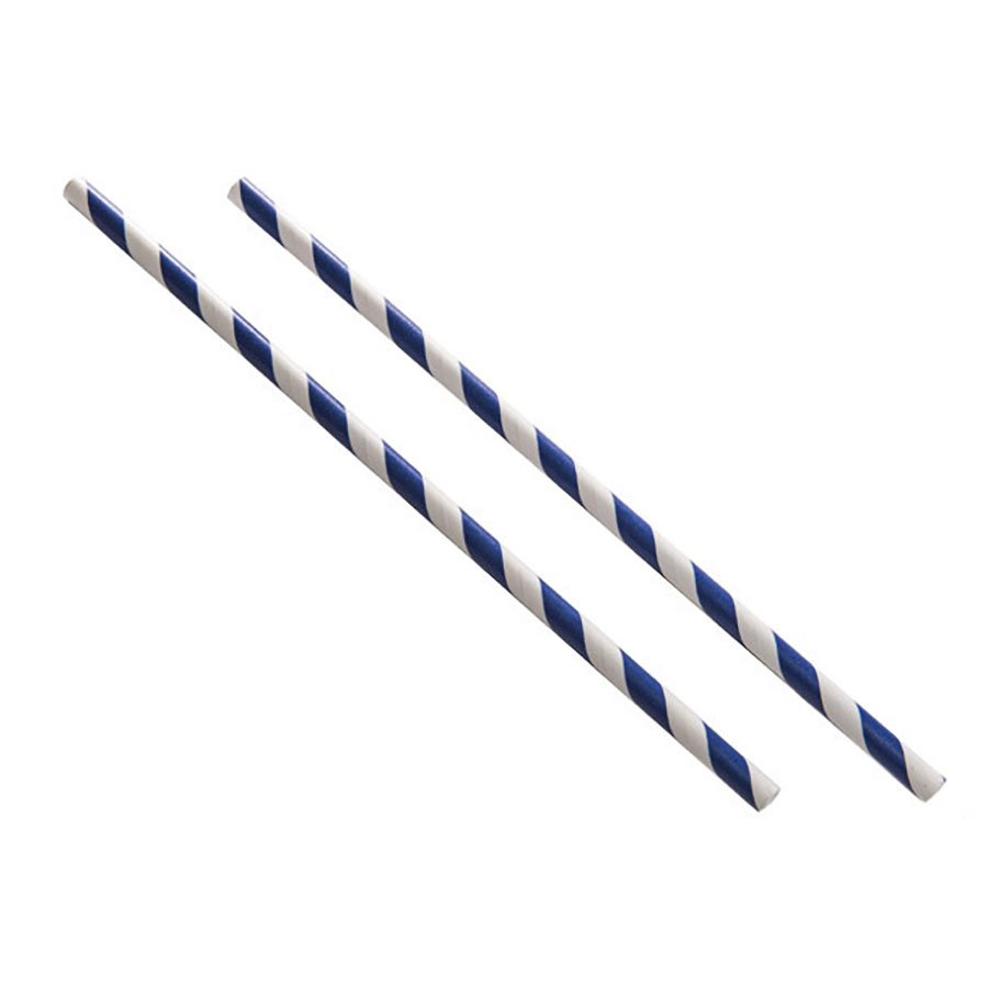 Navy Stripe Paper Straws