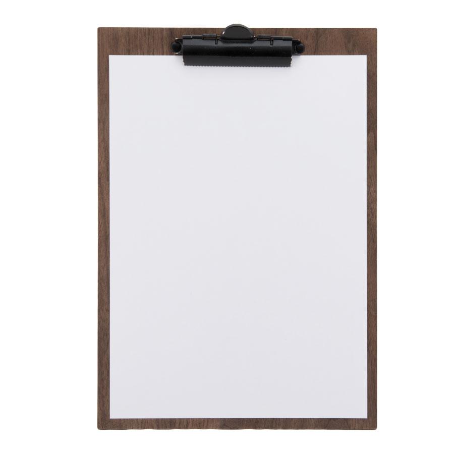Securit Walnut Range Menu Holder Clipboard
