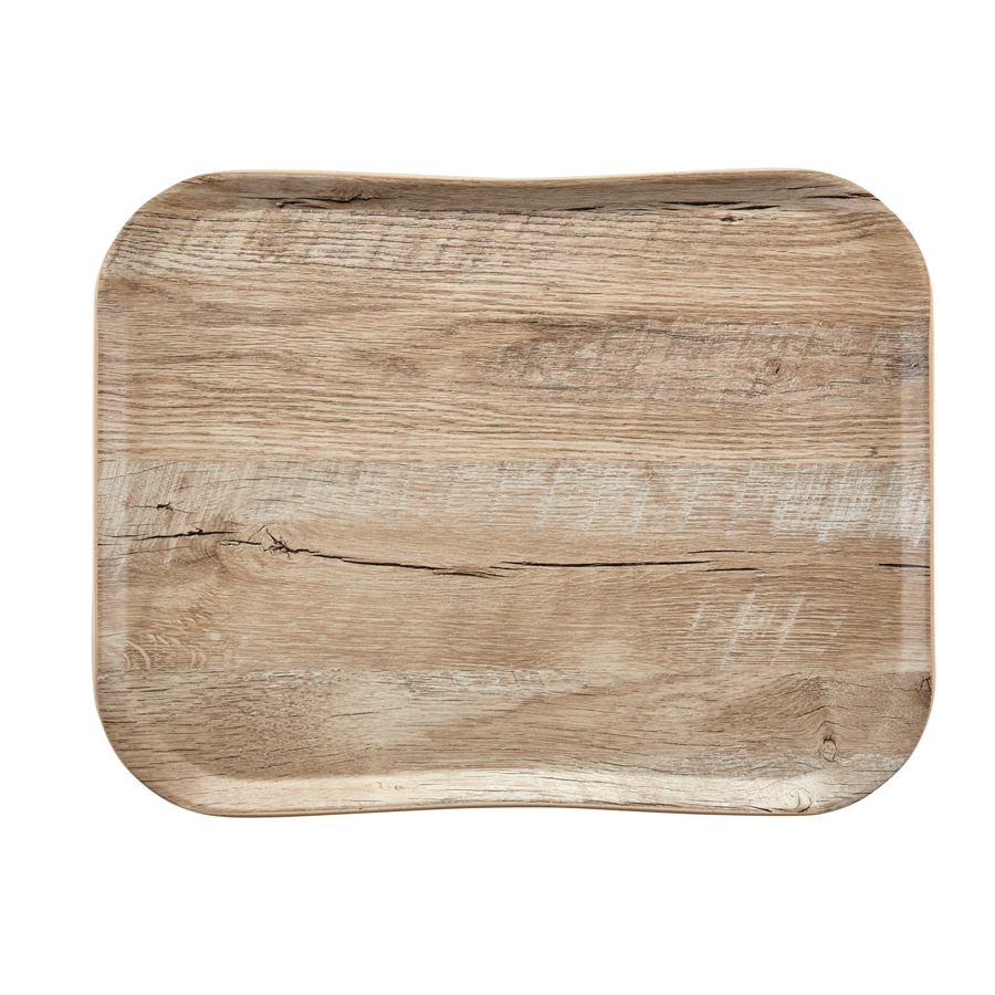 Century Wood Grain Tray Light Oak 33 x 43 cm