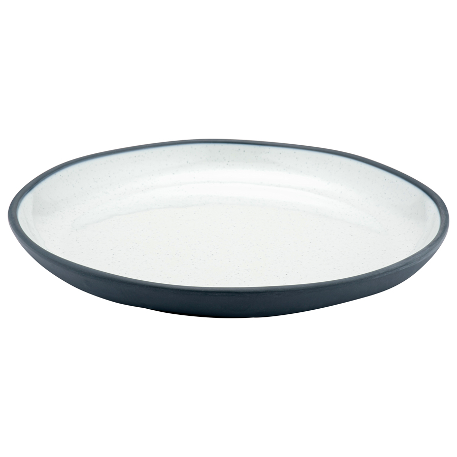 Dalebrook Marl Melamine Steel Blue Round Deep Dish 385x47mm