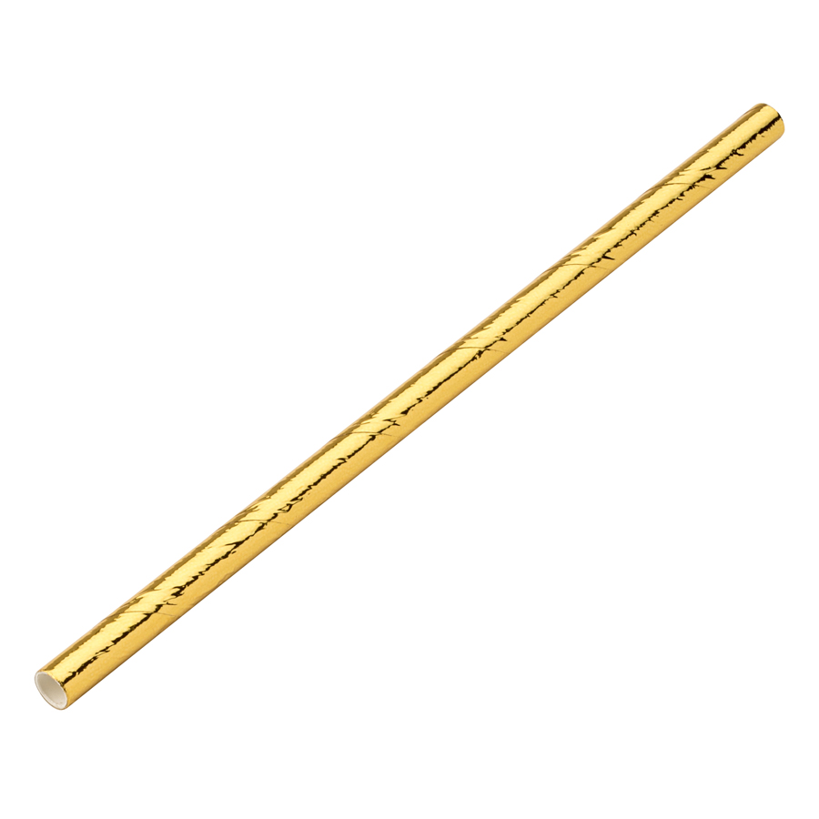 Paper Gold Cocktail Straw 5.5 Inch 14cm 5mm