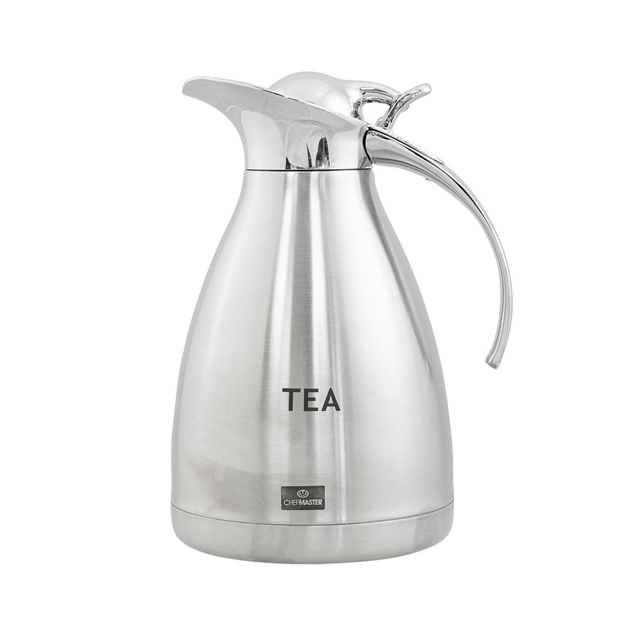 Chefmaster Stainless Steel Deluxe 1 Ltr Vacuum Jug Inscribed Tea