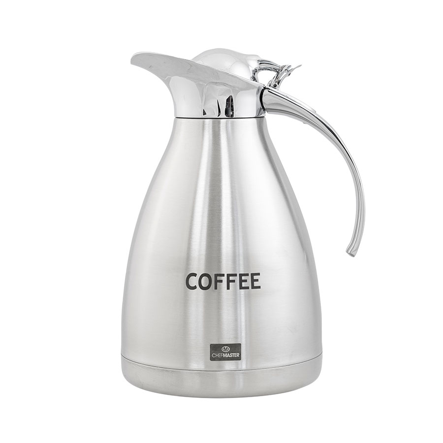 Chefmaster Stainless Steel Deluxe 1 Ltr Vacuum Jug Inscribed Coffee