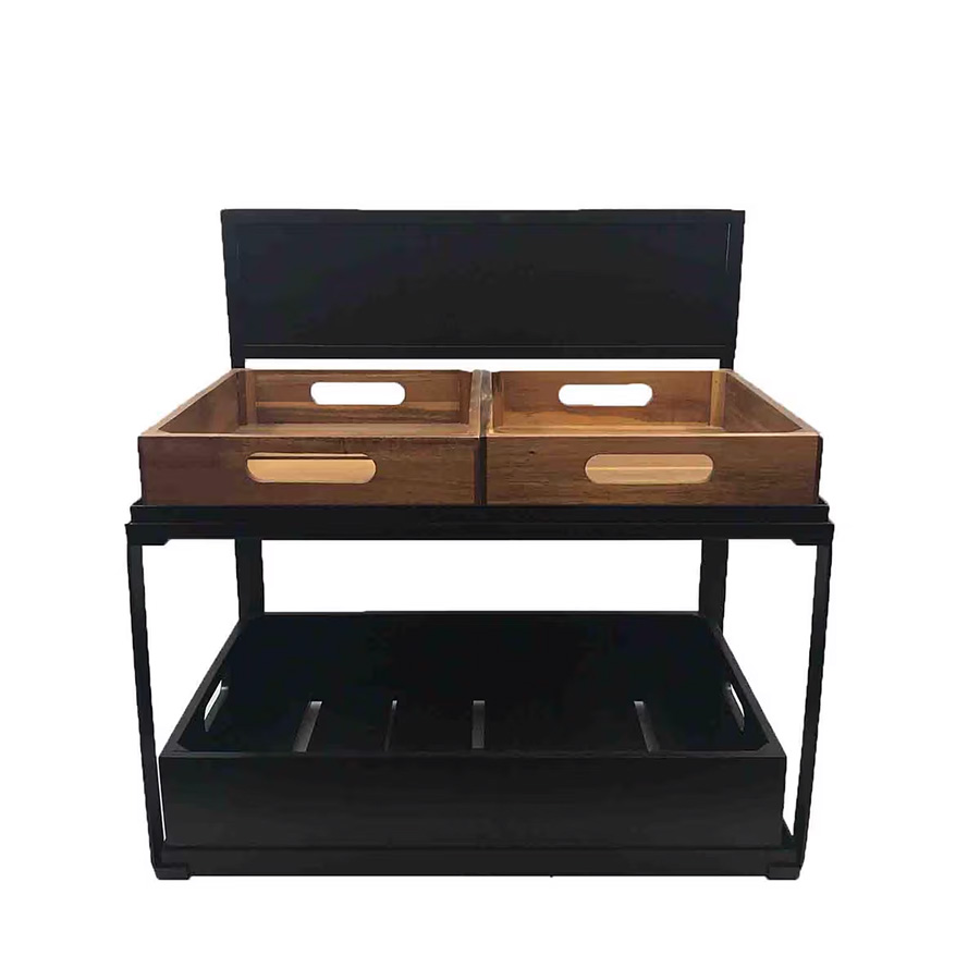 Black TwoTier Frame Riser