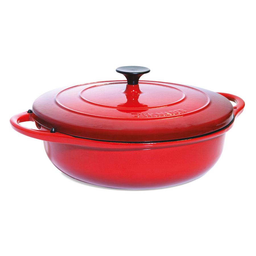 D.W. Haber HomeStyle Red Cast Iron Dutch Oven 40.6cm 4.7 Litre