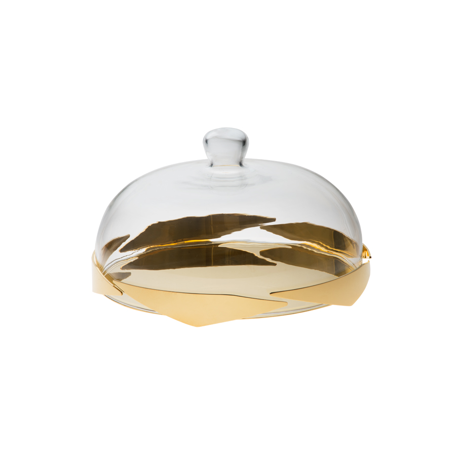 Sava 24K Gold Plated Extra Large Cake Plate 32cm Dia