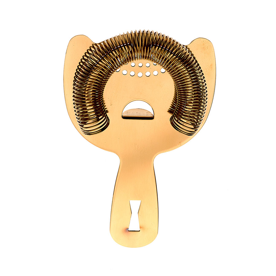 Heavy-Duty Spring Bar Strainer Gold Plated