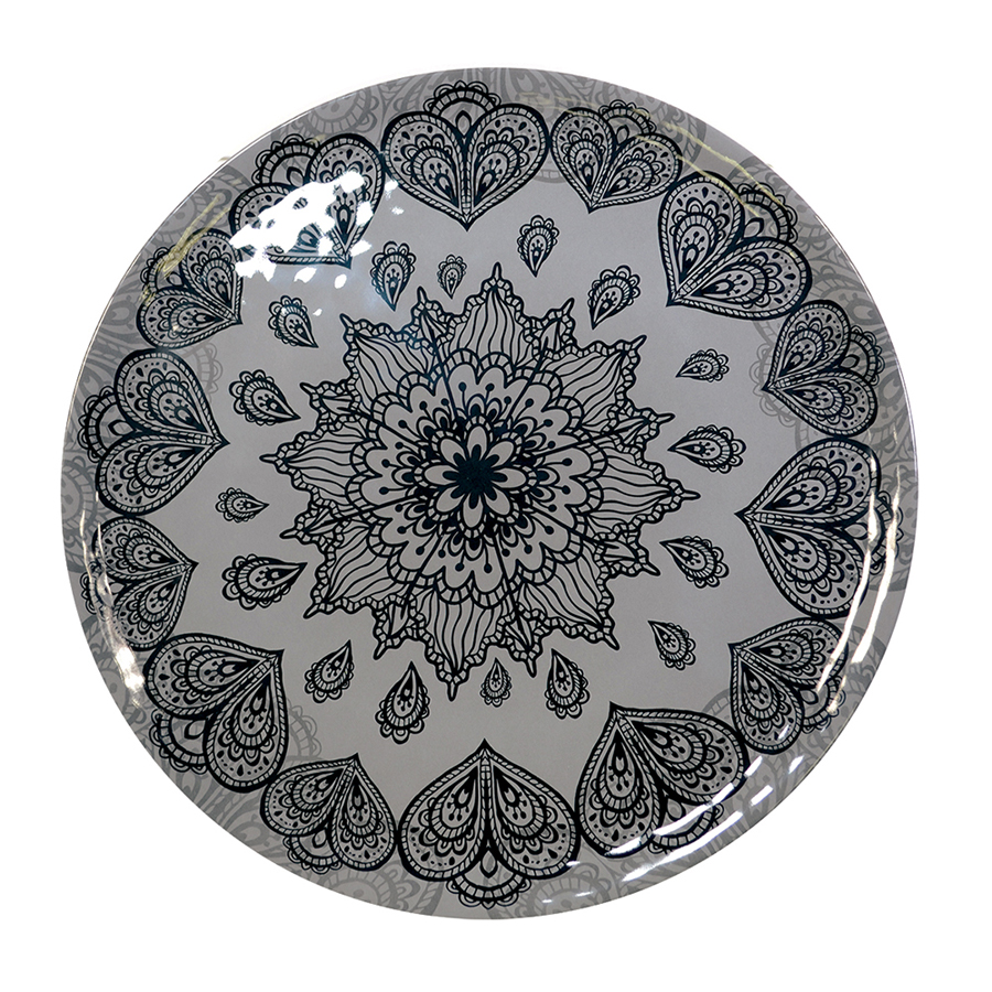 Mehndi Grey Platter 35cm