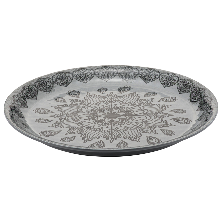 Mehndi Grey Platter 35cm