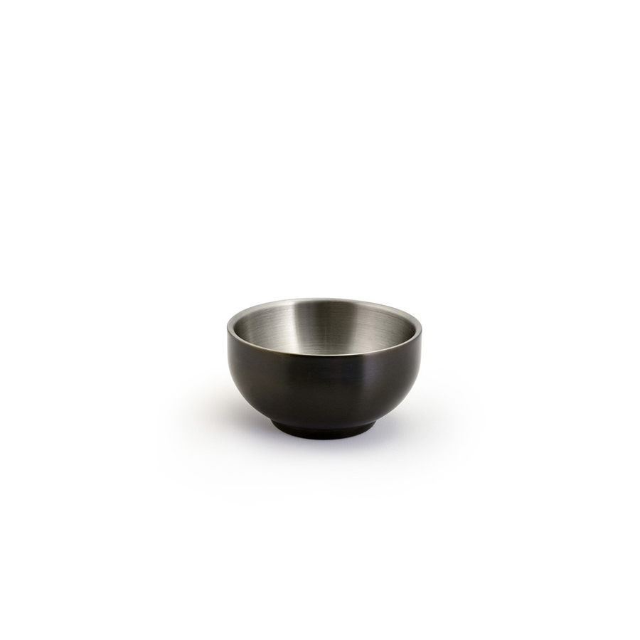 Front of The House Brushed Stainless Steel Matte Black Round Harmony Bowl 6oz