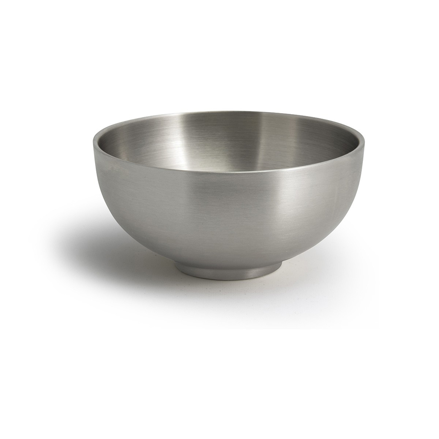 Front of The House Brushed Stainless Steel Silver Round Harmony Bowl 36oz