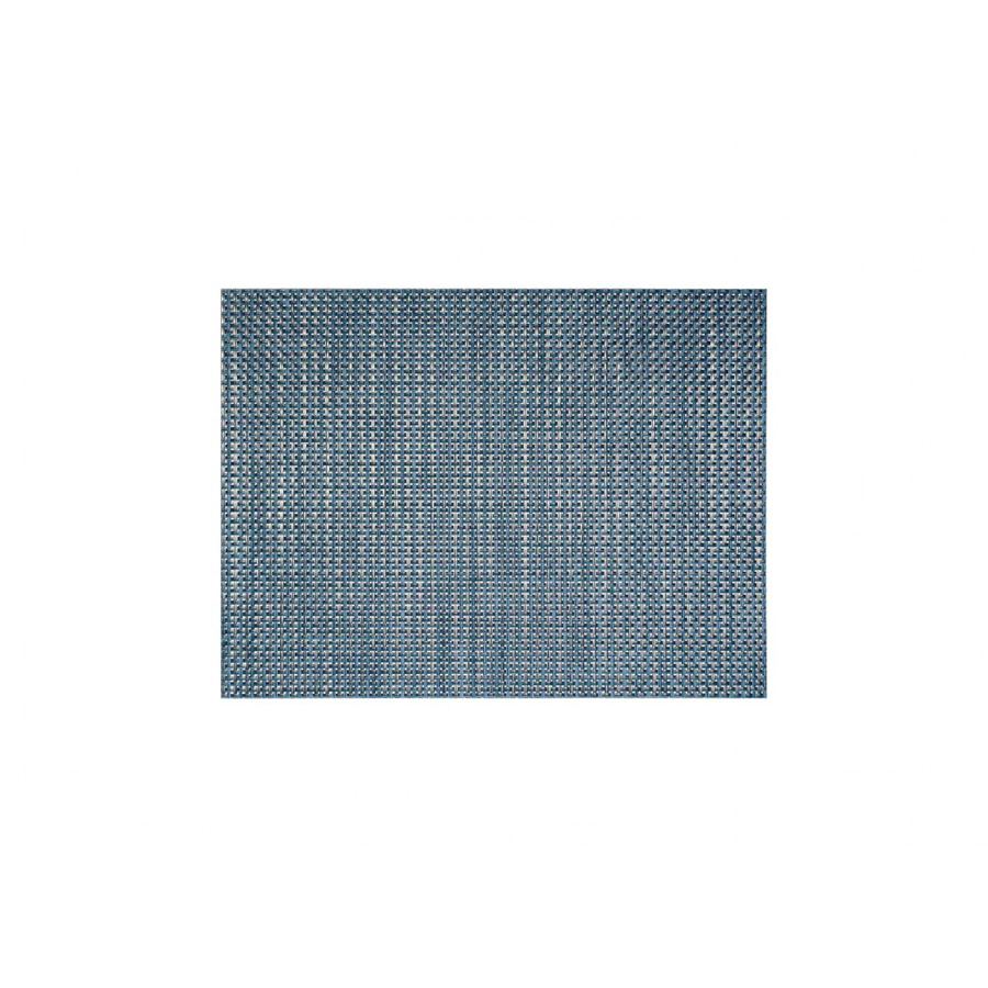 Front of The House Metroweave Vinyl Rectangular Indigo Basketweave Mat 40.5x30.5cm