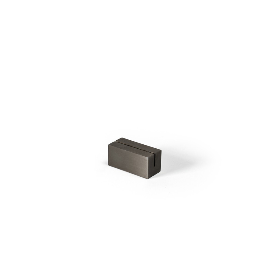 Front of The House Brushed Stainless Steel Matte Black Menu/Sign Holder 3.8x1.9cm