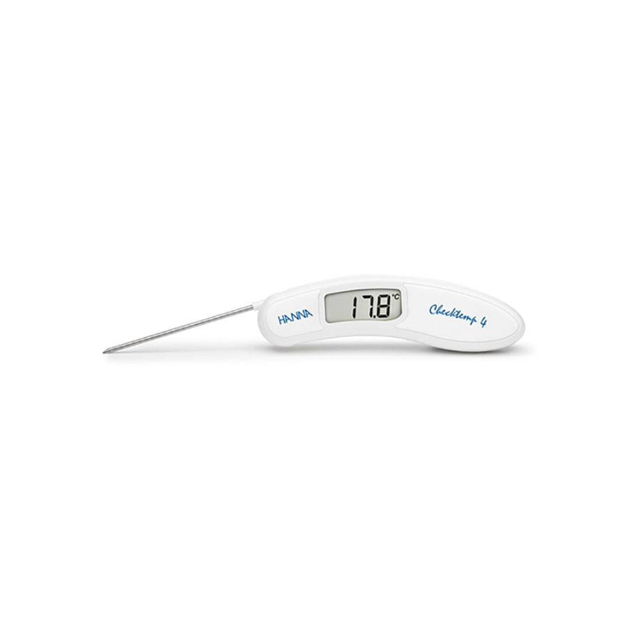 Waterproof Digital Folding Probe Thermometer White