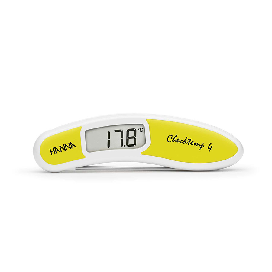 Waterproof Digital Folding Probe Thermometer Yellow