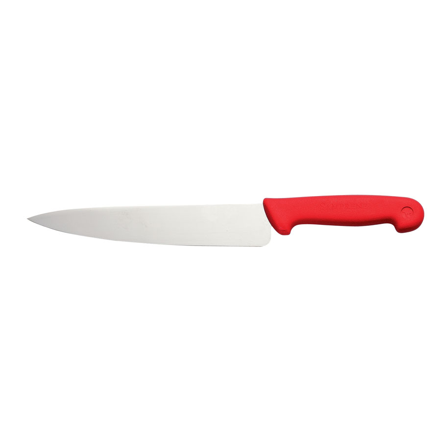 Cook Knife 10in Stainless Steel Blade Red Handle