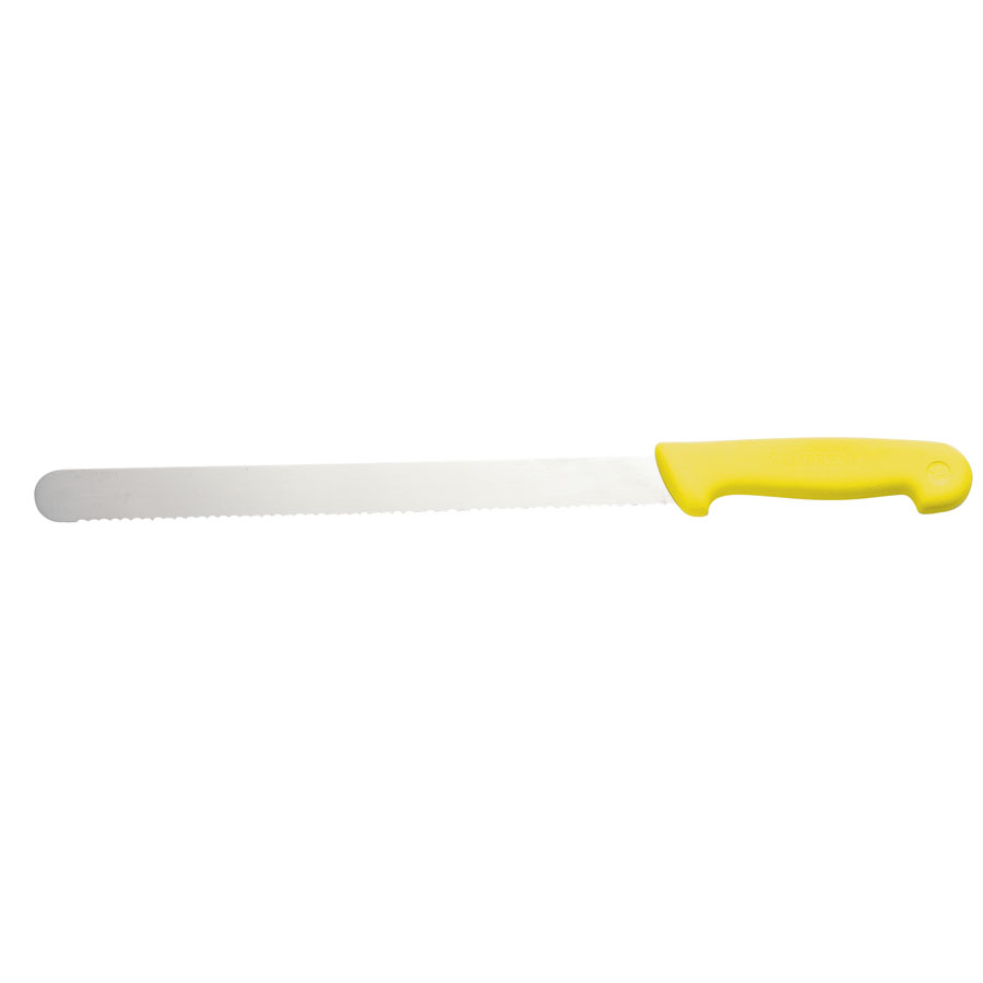Bread Knife 12in Stainless Steel Blade Yellow Handle