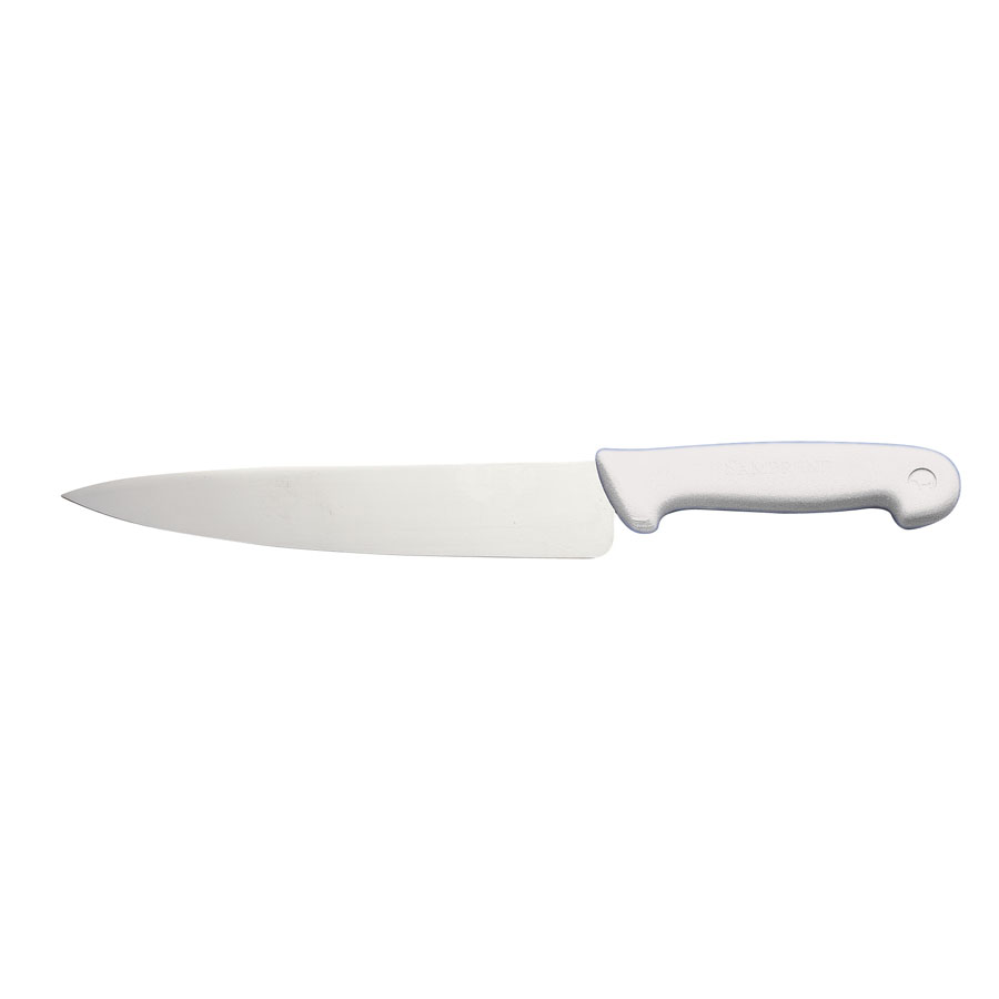 Cook Knife 10in Stainless Steel Blade White Handle