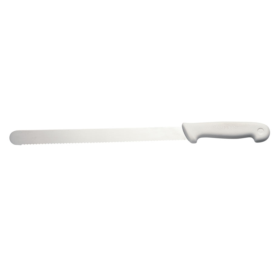 Bread Knife 12in Stainless Steel Blade White Handle