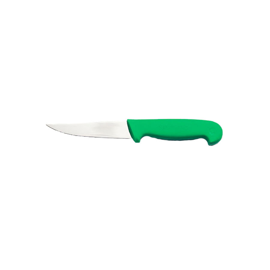 Vegetable Knife 4in Stainless Steel Blade Green Handle