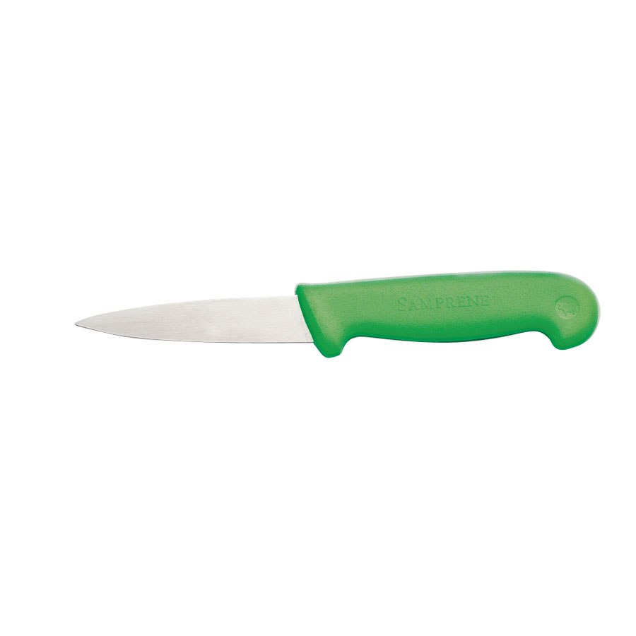 Paring Knife 3.5in Stainless Steel Blade Green Handle